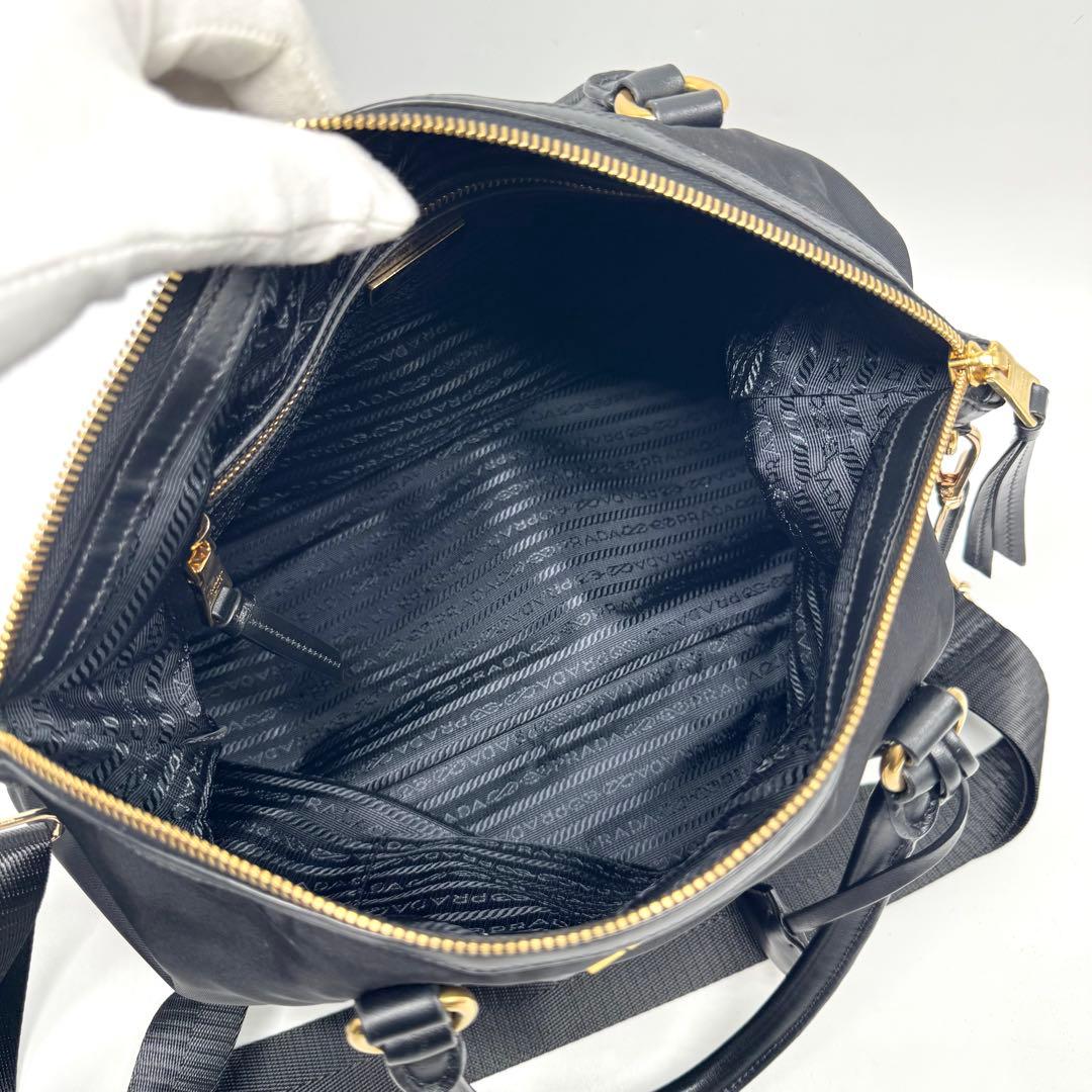 【超美品・使用感無し✨】プラダ 2way ハンドバッグ テスートナイロン レザー