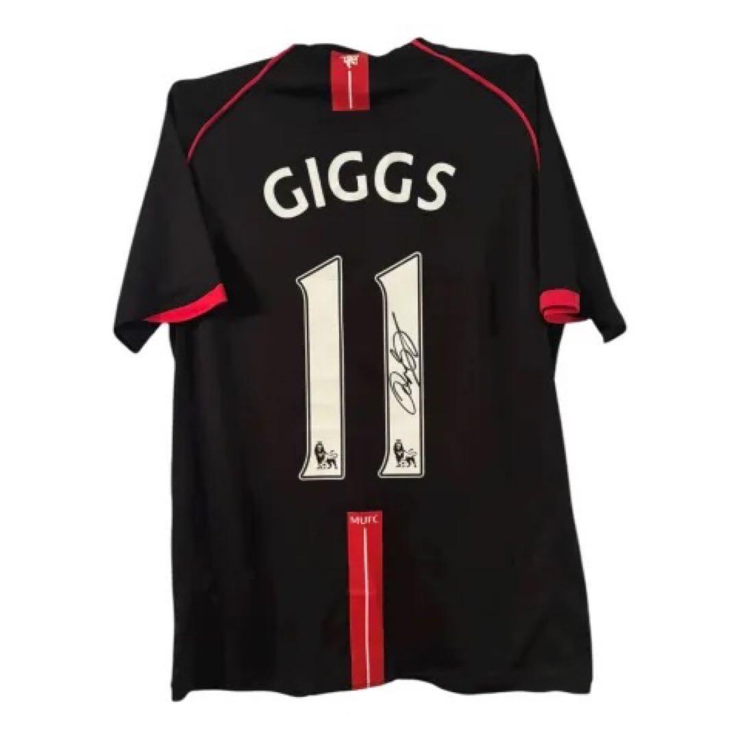 マンチェスターUライアン・ギグス選手サイン入りユニフォーム【証明書付/額装入り】