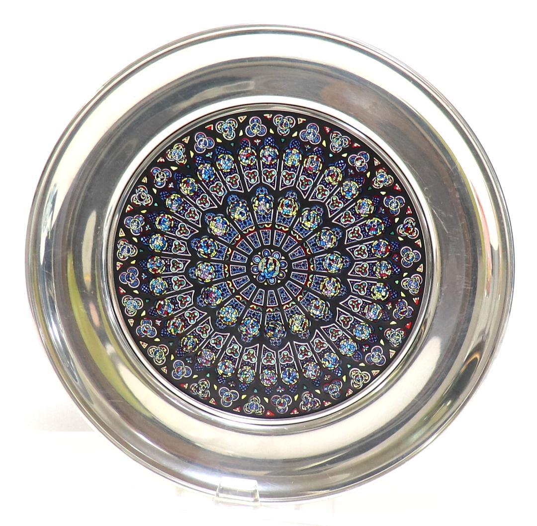 限定作品 ノートルダム大聖堂 ヴィンテージステンドグラス 大型 北のバラ窓ローズ