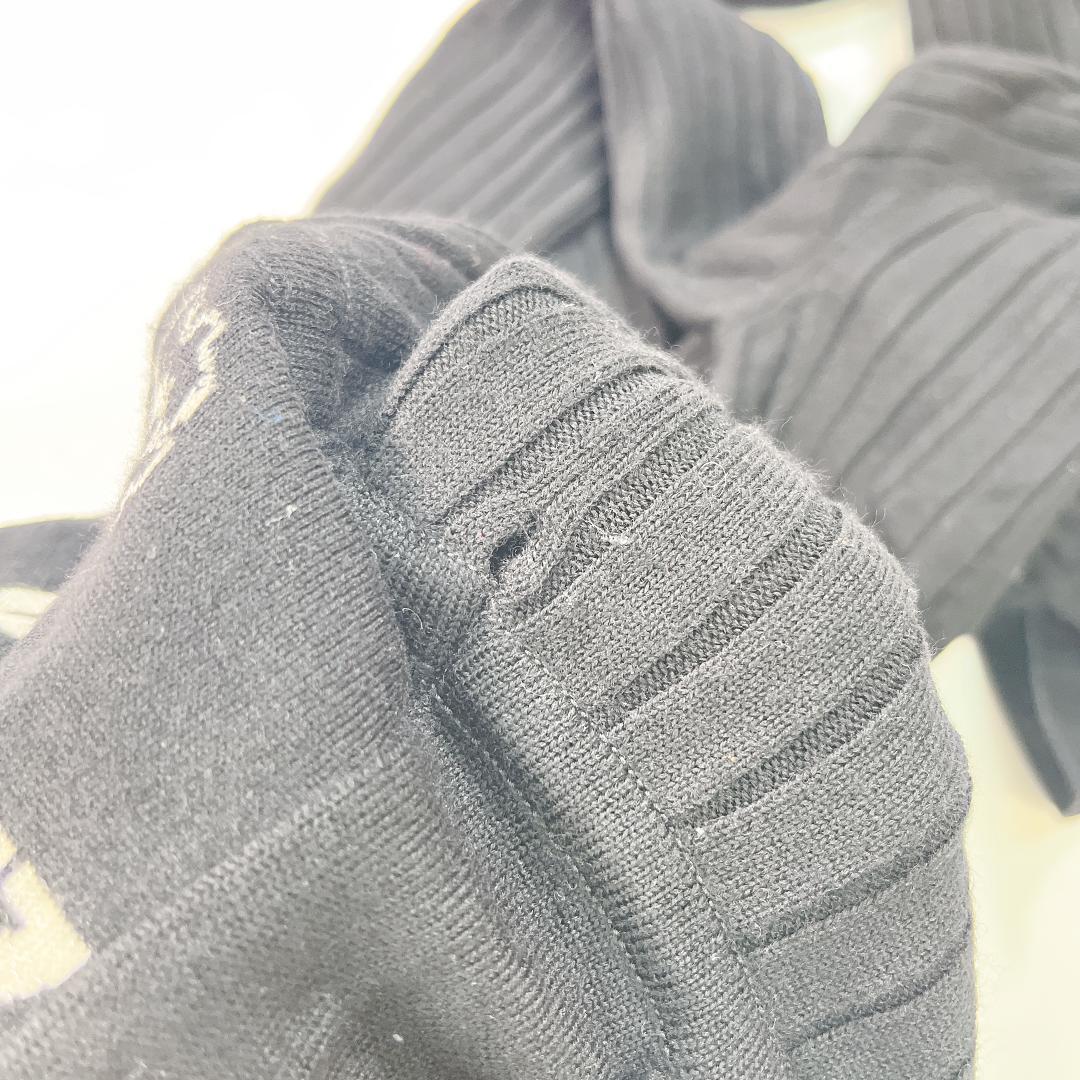 レオナールスポーツ ニット ワンピース 黒 40 L ポロニット