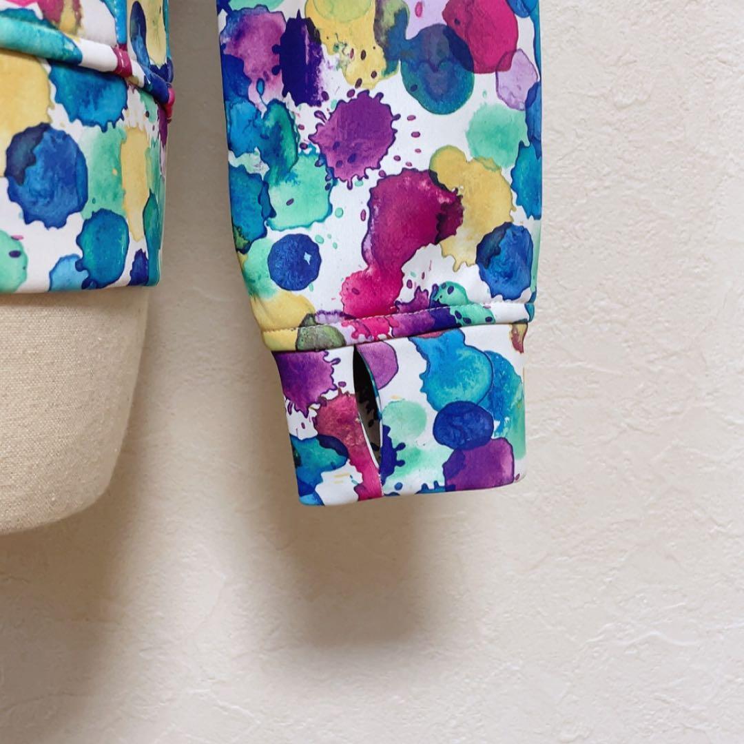 【美品】BURTON カラフル水彩柄 フルジップパーカー DRYRIDE S