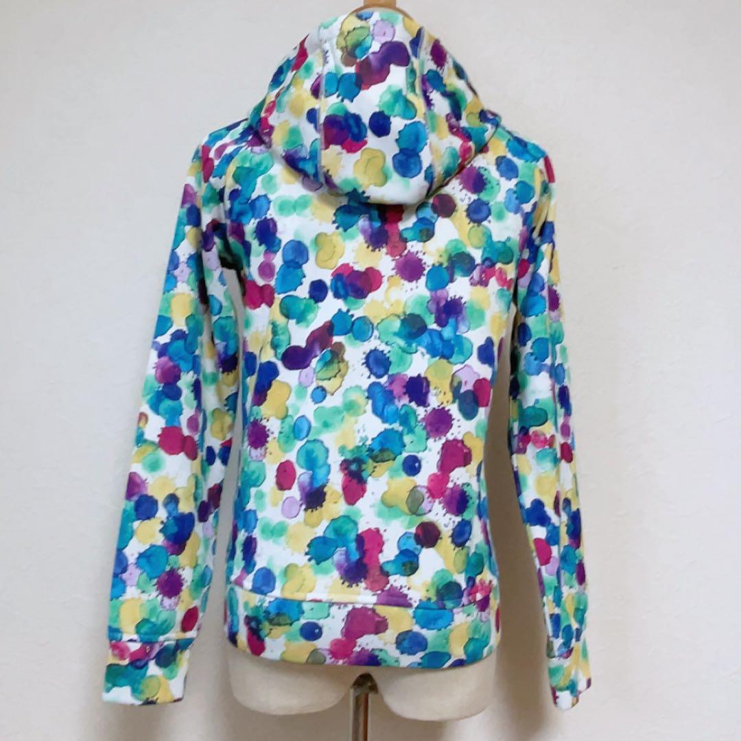 【美品】BURTON カラフル水彩柄 フルジップパーカー DRYRIDE S