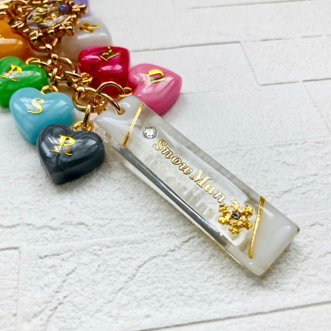 Lunaページ　Man名入れチャーム　レジンキーホルダー5点