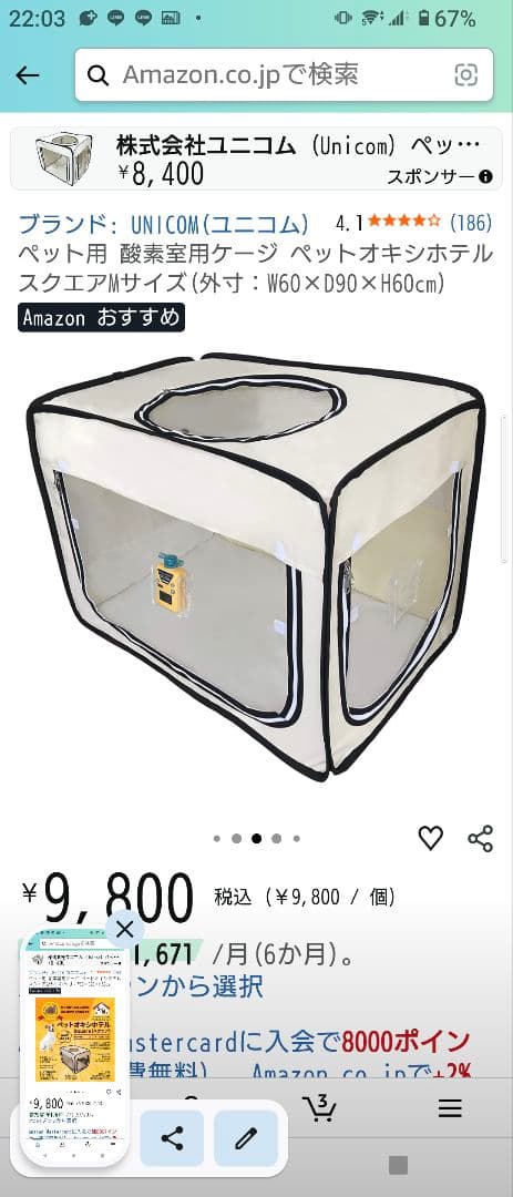 ペットオキシポテル Square (スクエア)　Mサイズ