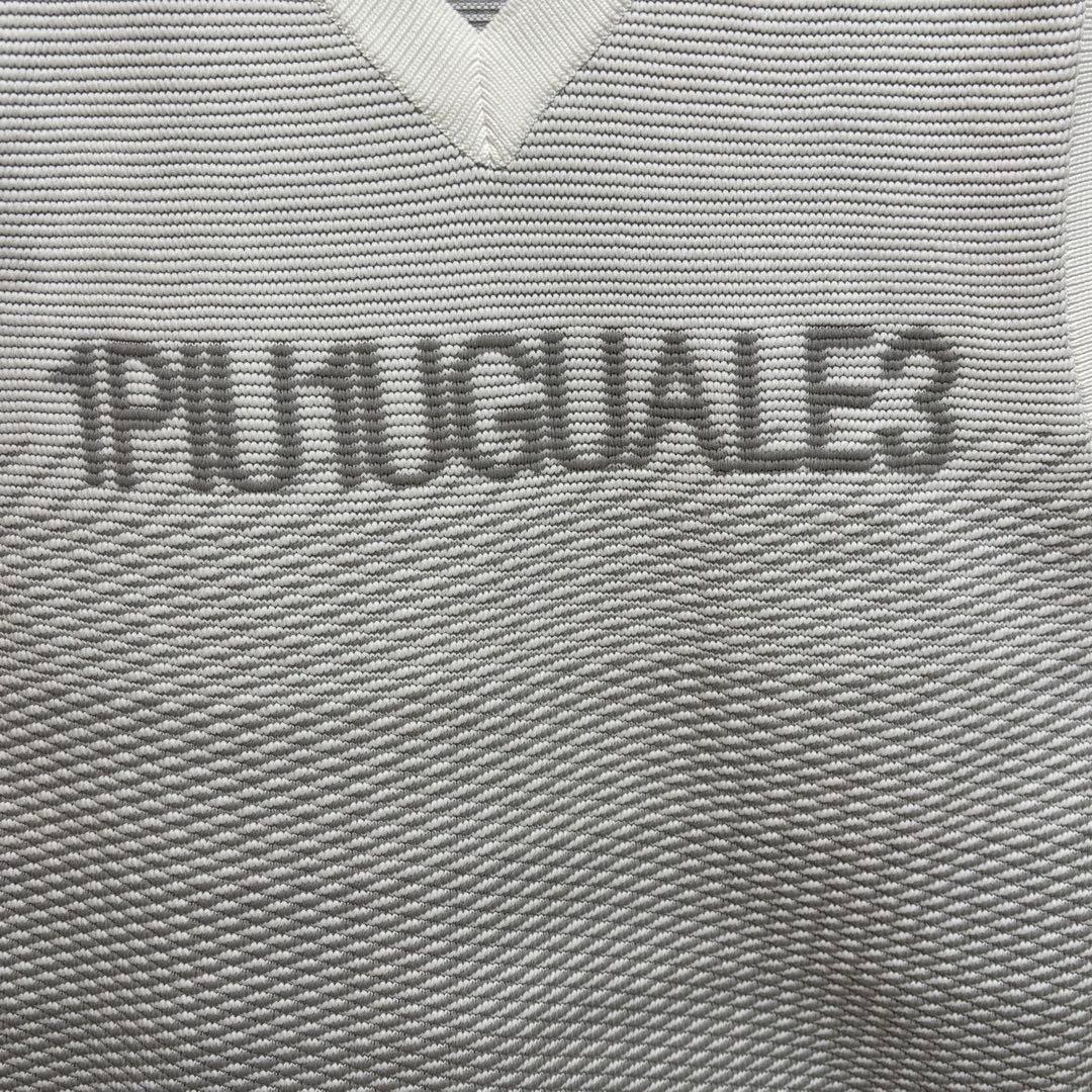 ウノピュウノウグァーレトレ　ゴルフ　ベスト　ニット　グラデーション　ホワイト