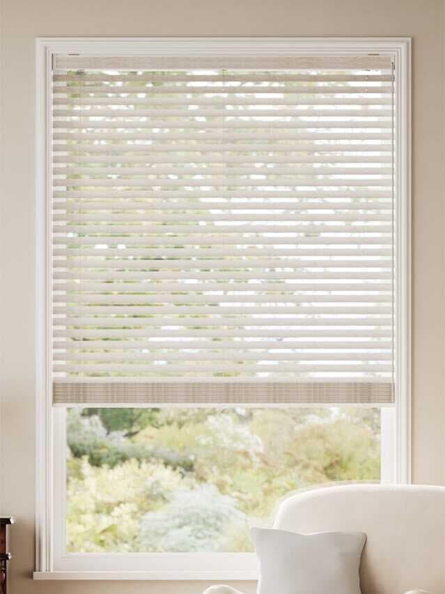 未使用 ウッドブラインド　シャビーホワイト　136.5×122