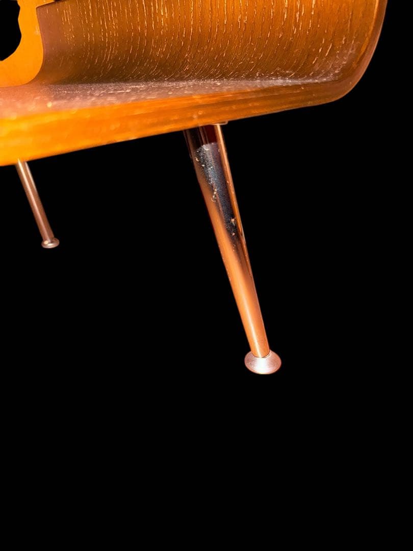 モダン 曲げ木センターローテーブル　ガラス天板