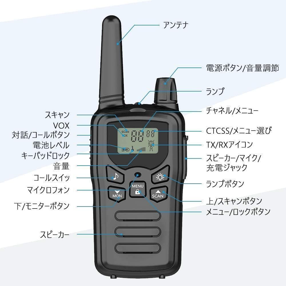 【M2788-78-53】インカム 特定小電力 トランシーバー 2台セット
