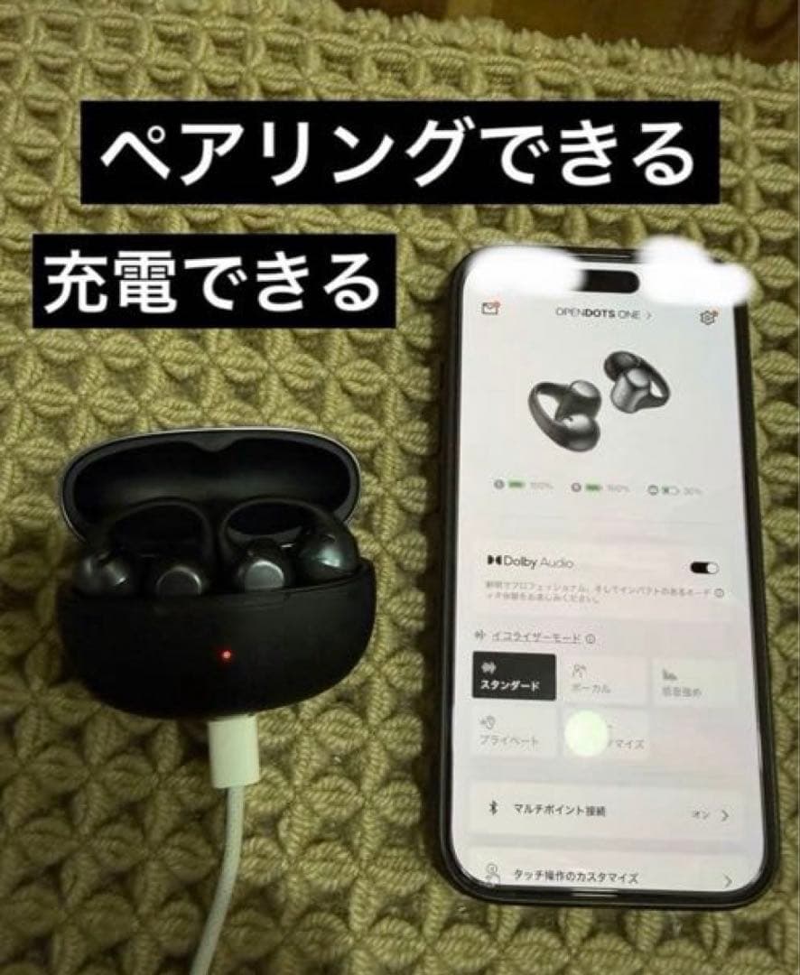 【中古】2025年5月購入SHOKZ OPEN DOTS ONE ※訳あり