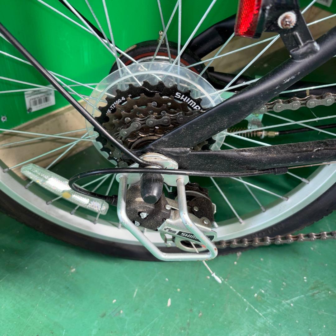 美品 CAPTAIN STAG 折りたたみ自転車 前カゴ付き