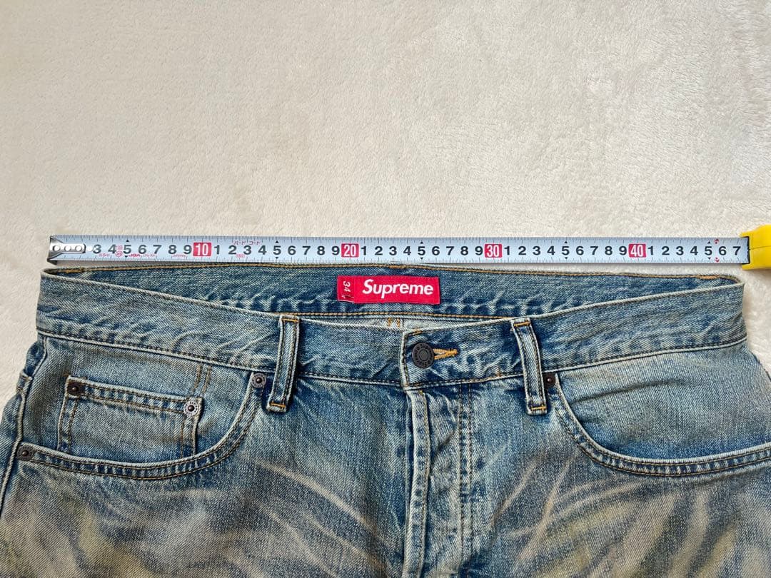 Supreme regular jean dirty indigo デニム