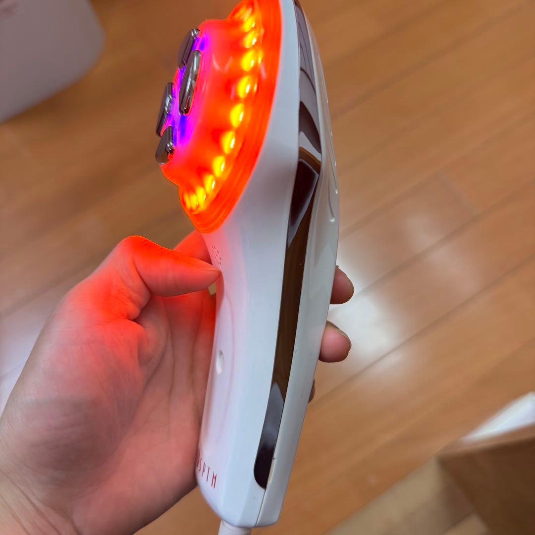 SPTM LED美顔器 ホワイト 充電器付き