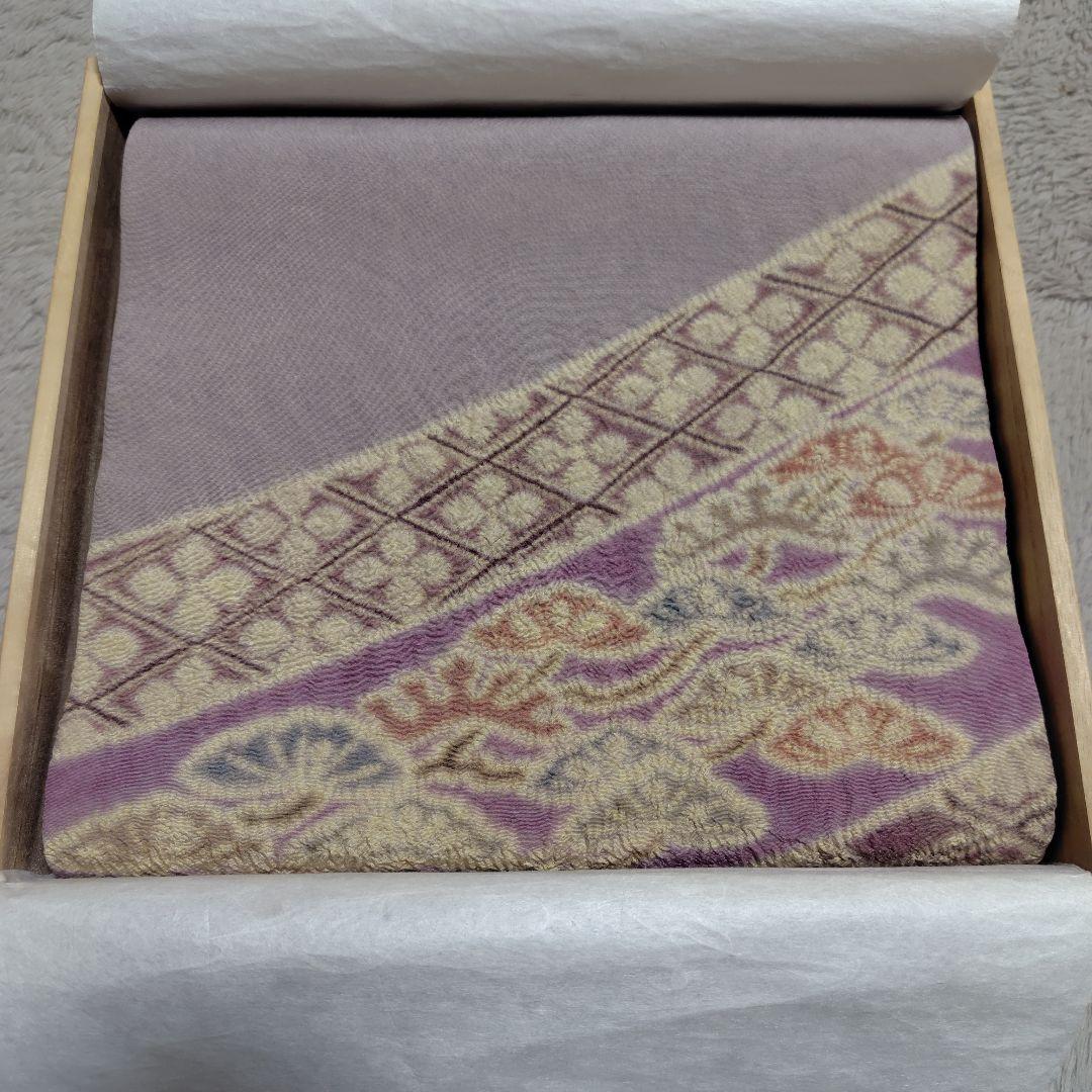 久保田一竹　薄紫 絹 袋帯 辻が花　桐箱付き　新品未使用♡
