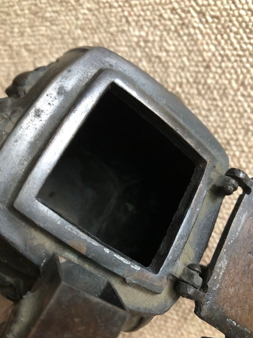 時代 香炉 矢立 銅製　大明宣徳