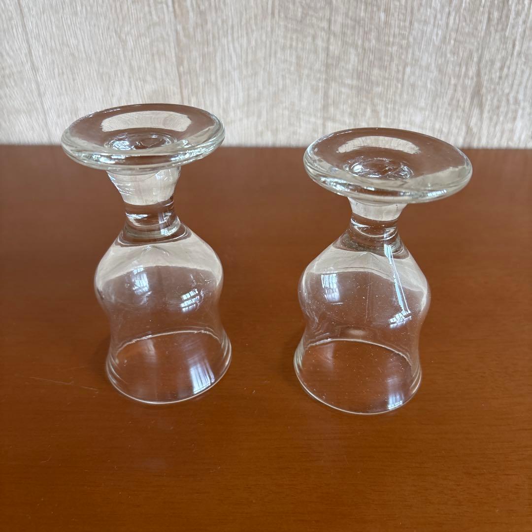 安土忠久氏作 吹きガラスワイングラス2個セット