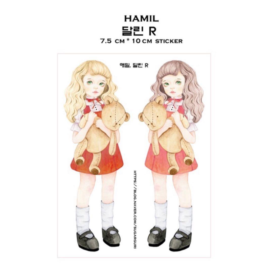 No.5【送料別】hamil ハミル ステッカー 6枚セット