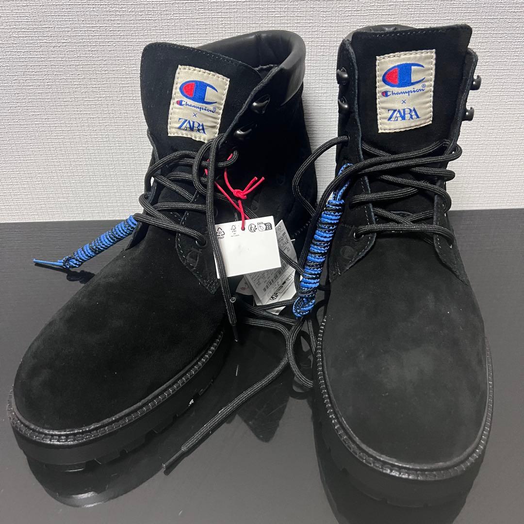 Champion ×ZARAレースアップレザーブーツ　27.5cm