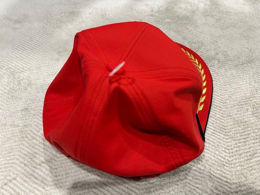 希少！がまかつ　ワッペンキャップ　帽子　レッド