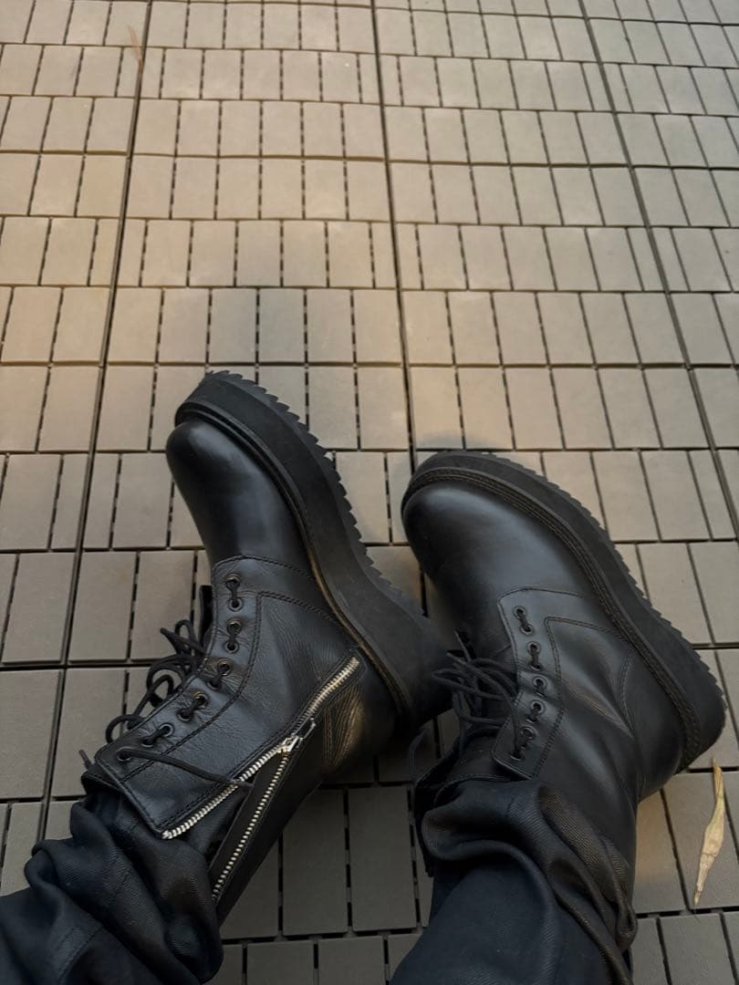 zara ブーツ 厚底　rick owens