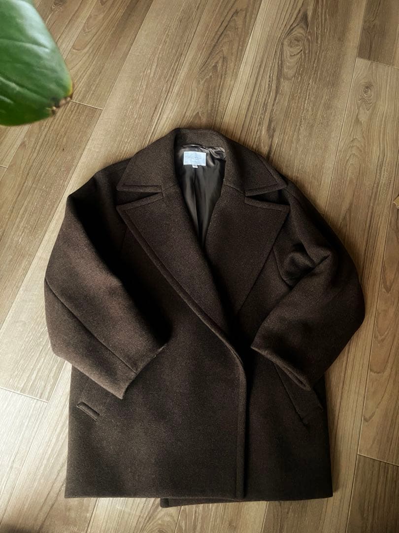 《美品》BEAUTY&YOUTH ダブルブレストコート S ブラウン