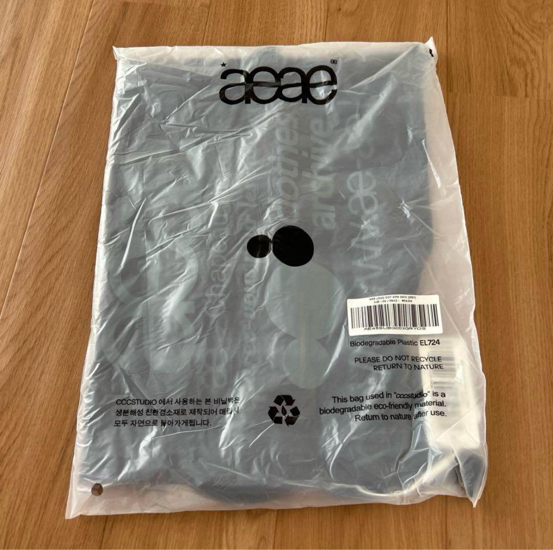 新品❗️aeae ナップサック ドット グレー 韓国限定　*正規品