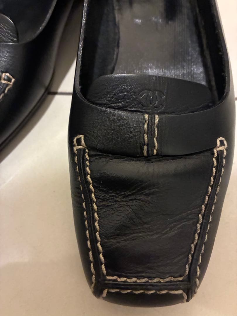 お値下げ中⭐︎シャネル　フラットシューズ　ブラック24.5cm ローファー