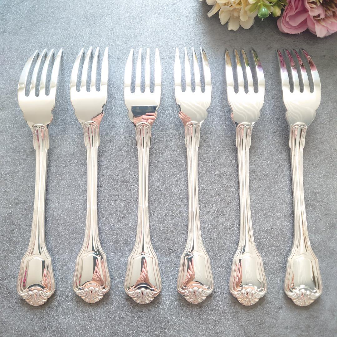 希少 極美品 クリストフル ポートロイヤル フィッシュフォーク 6点