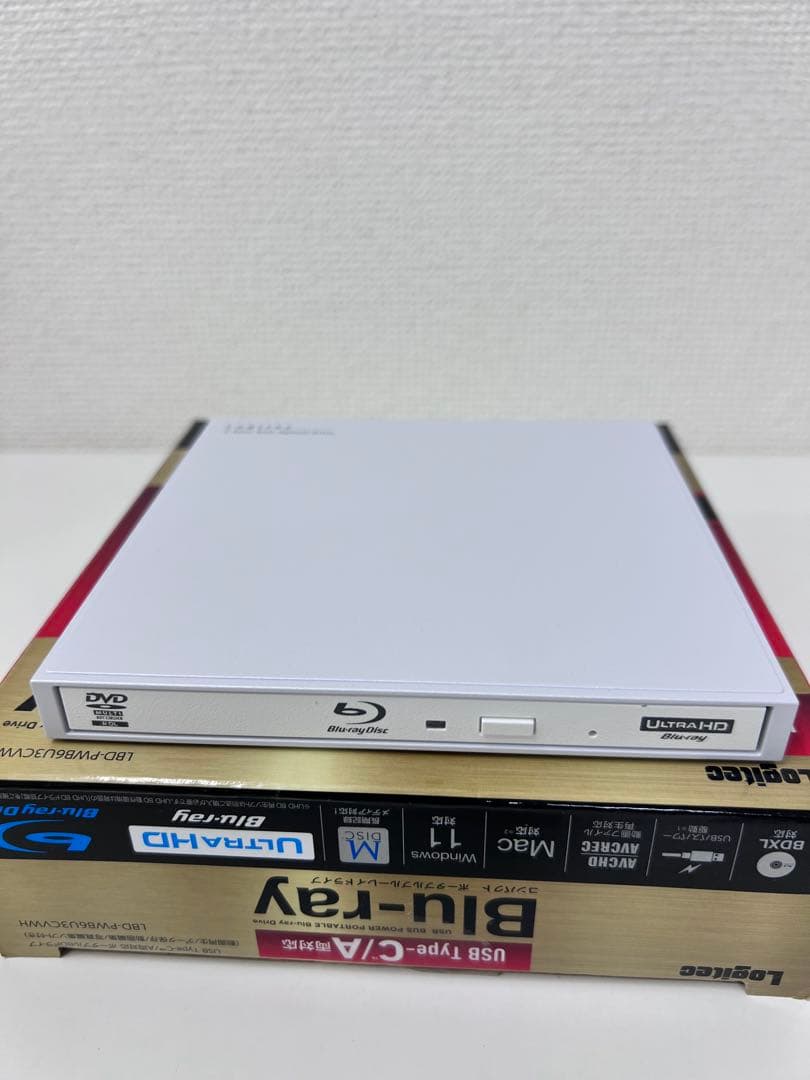 #DVD116Logitech ブルーレイドライブ LBD-PWB6U3CVWH