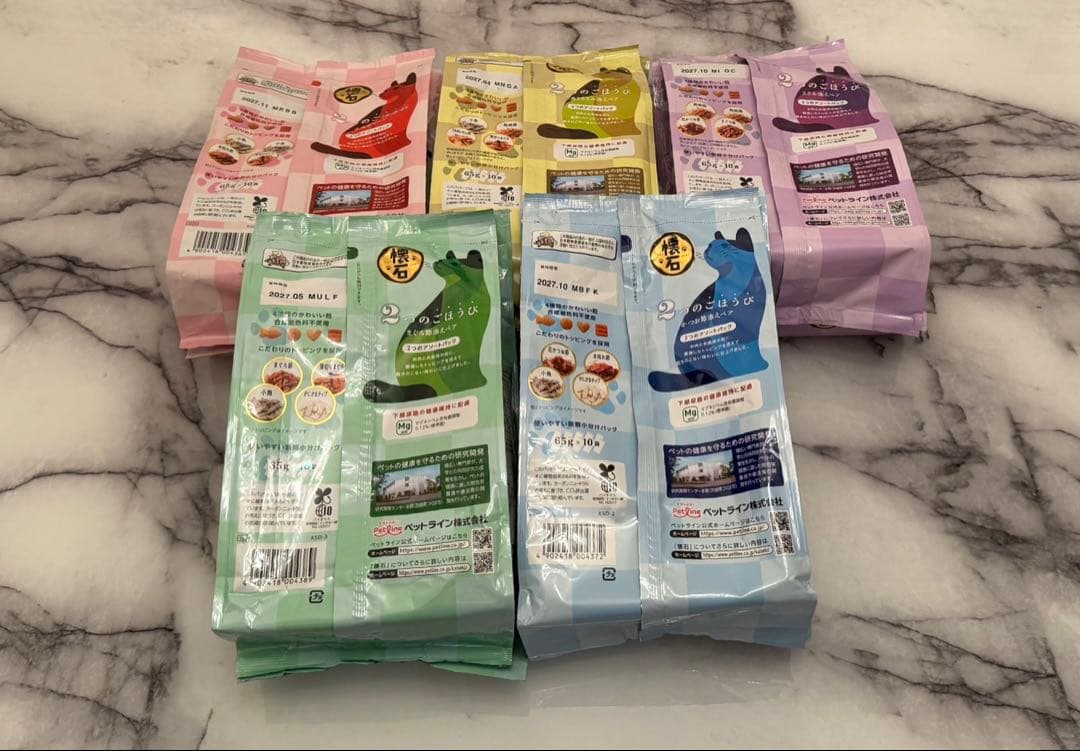 Petline 懐石 2つのごほうび　65g×10袋×10セット(5種)