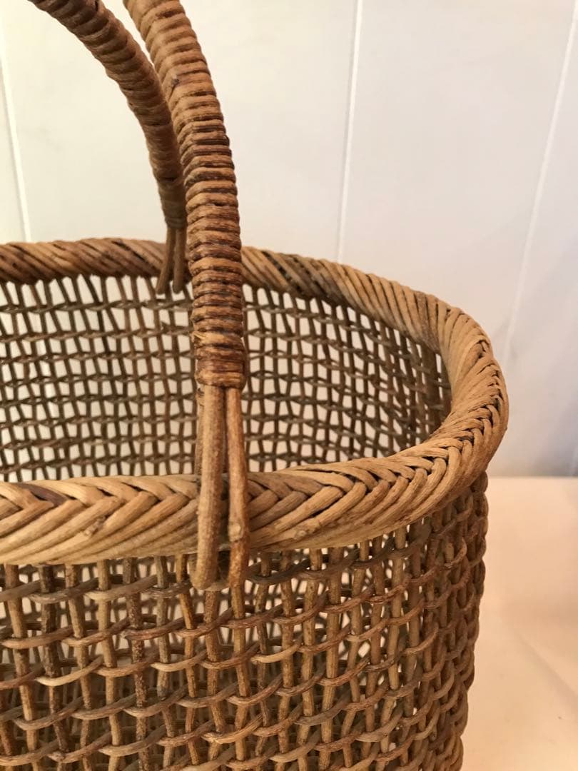 あけび　かご　バッグ　こだし編み