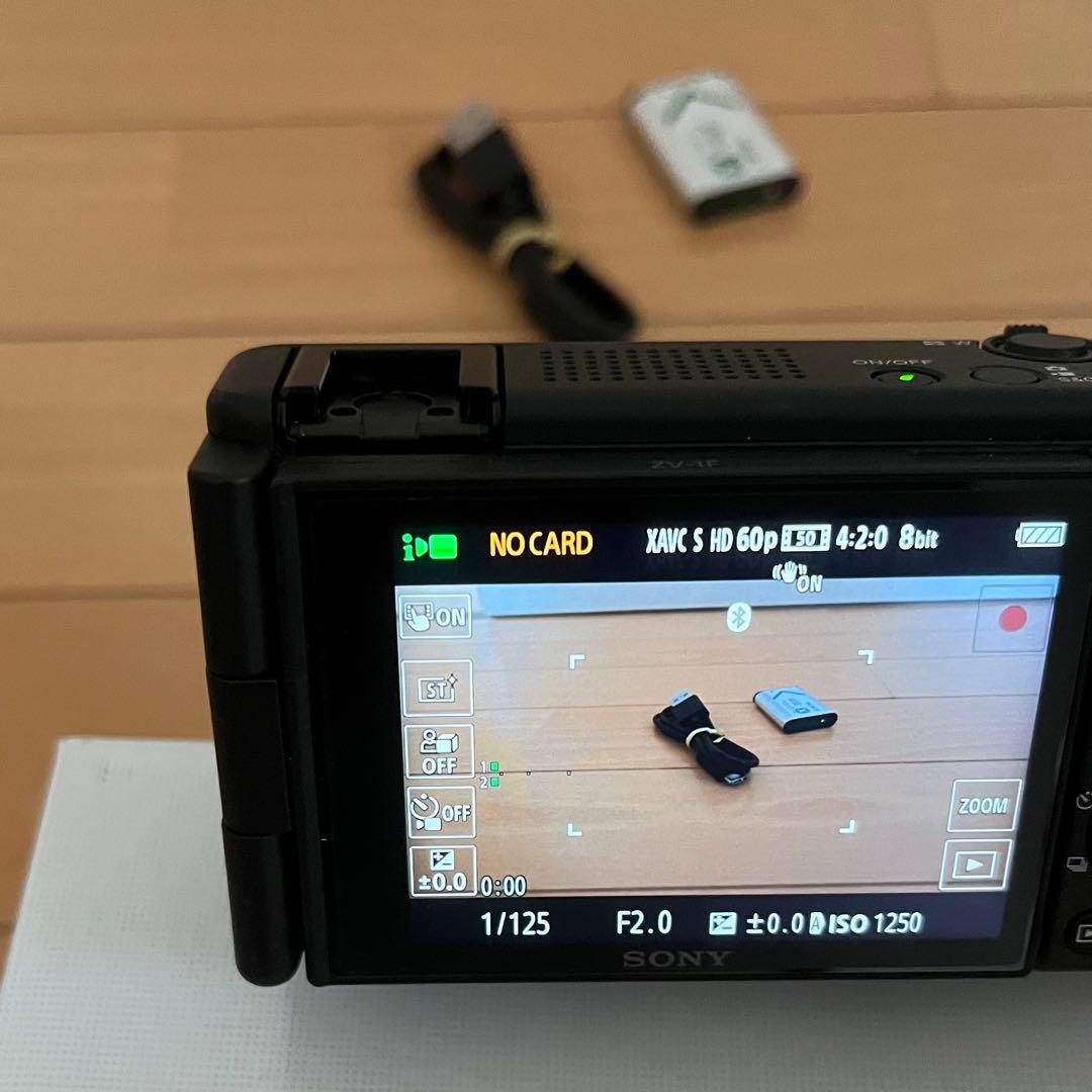 保証付 SONY zv-1f 純正予備バッテリー付 美品 vlog デジカメ