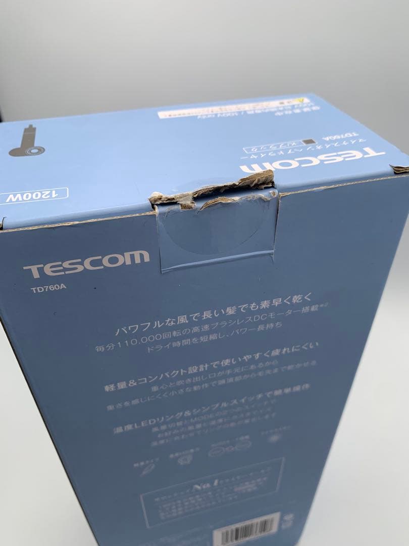 【ほぼ新品】テスコム ドライヤ TD760A-K