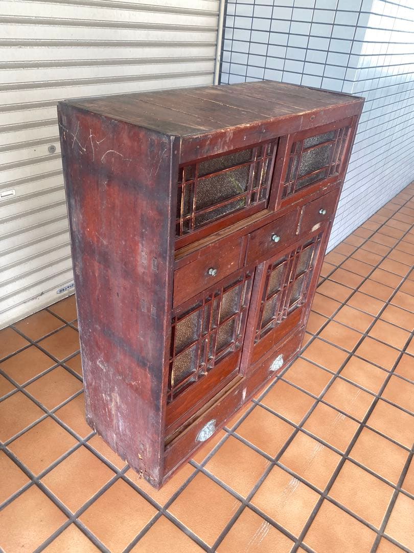 茶箪笥　食器棚　整理棚　小物入れ　昭和アンティーク