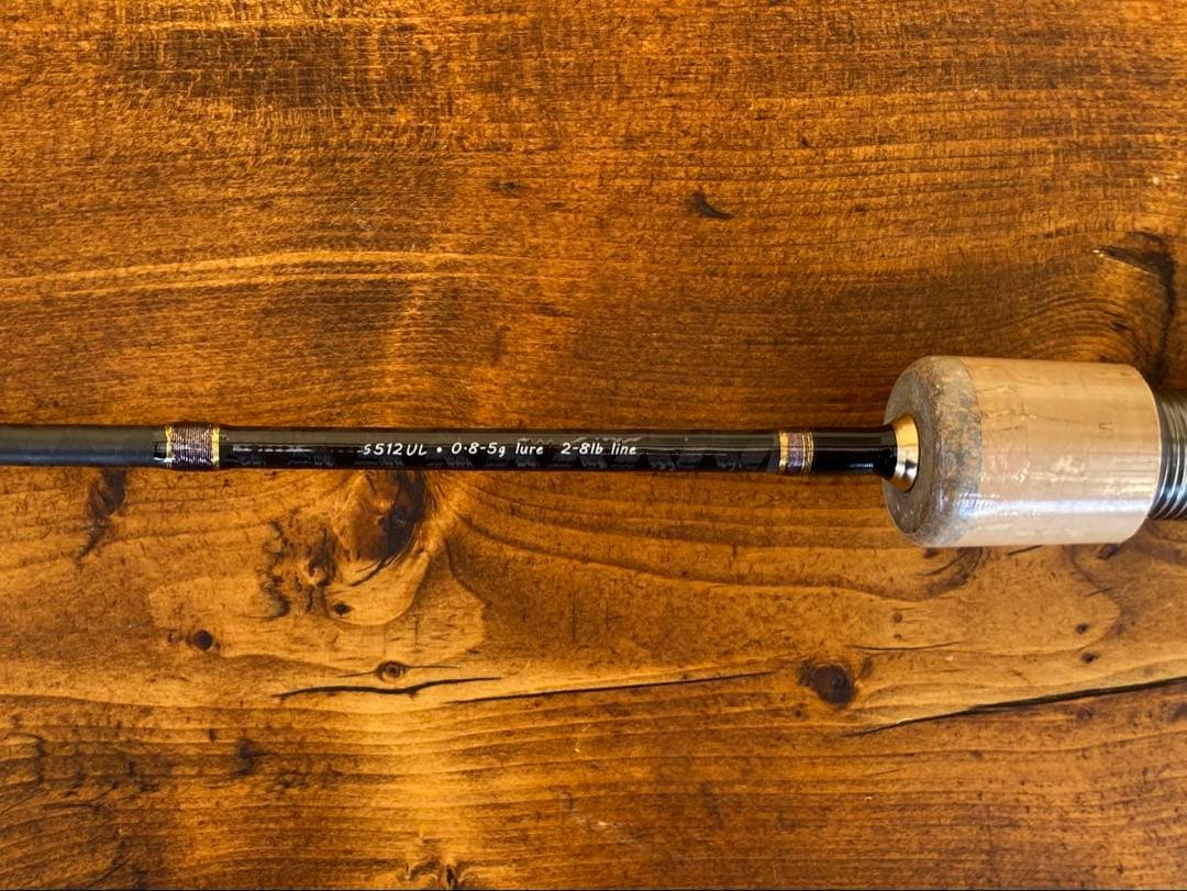 トラウトロッド　ウッドリールシート　渓流釣り　源流　天然木　スピニング　山女魚
