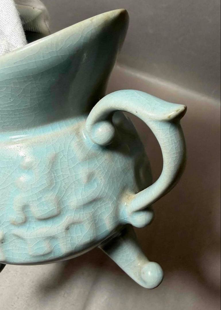 中国 三つ足水注　f2260117