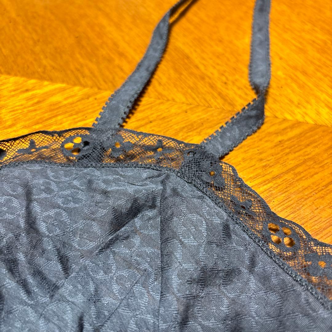 新品　ルイヴィトン　黒　キャミソール　モノグラムフラワー