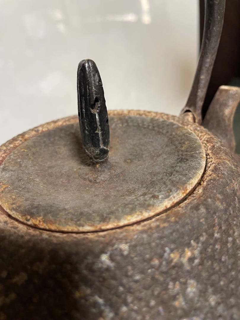 南部鉄瓶 盛岡南部 亀印 霰文様 ヴィンテージ 鉄瓶 湯釜