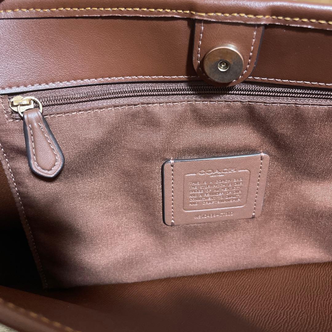 コーチ　シティラージバケットバッグ　シグネクチャーキャンパス