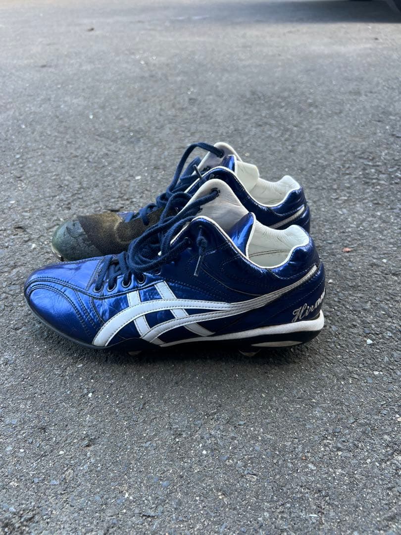 ASICS スパイク ネイビー/ホワイト