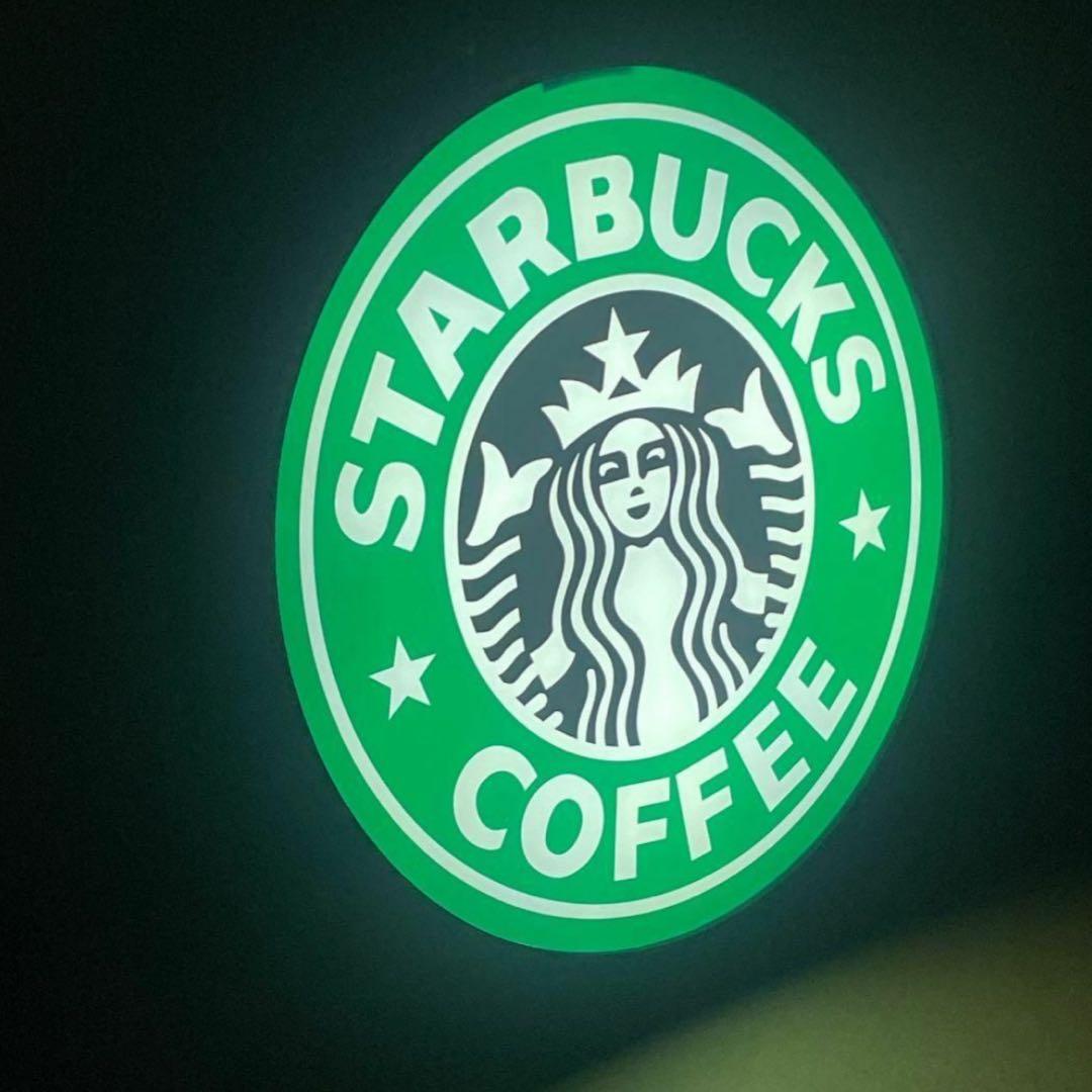 スタバ 旧ロゴ 看板 ライト LED ネオンサインレプリカ店舗用 壁掛け新品