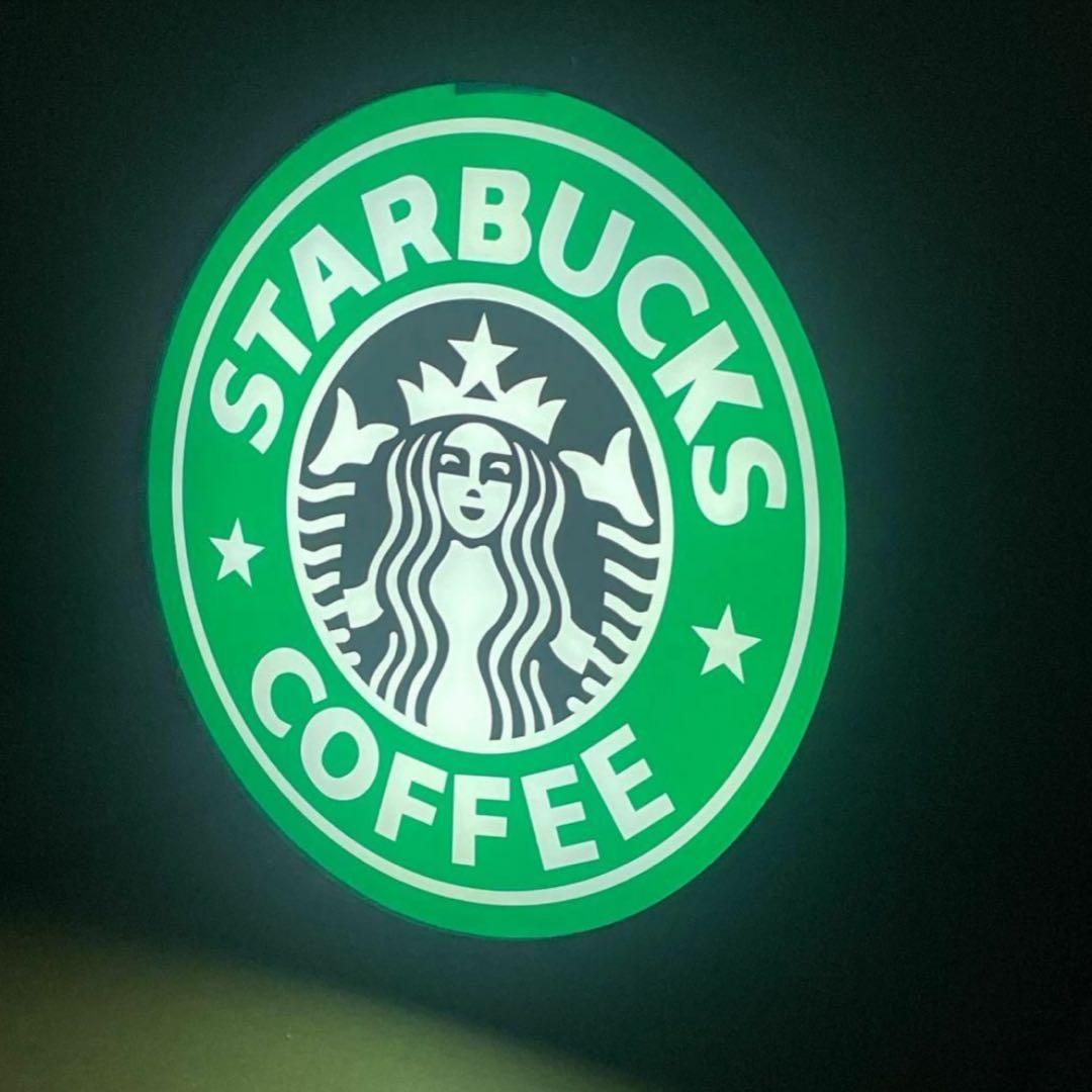スタバ 旧ロゴ 看板 ライト LED ネオンサインレプリカ店舗用 壁掛け新品