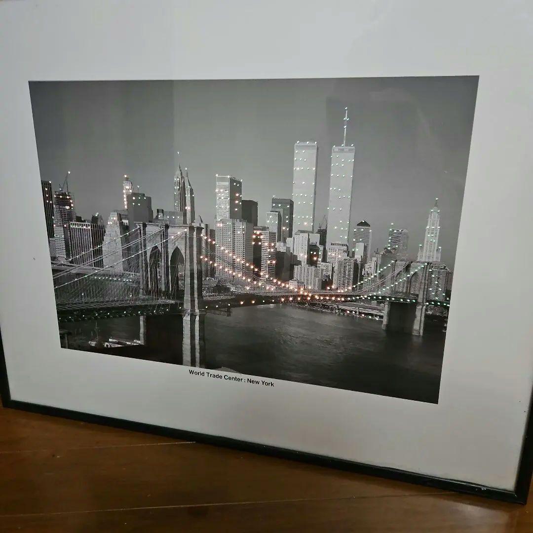 レトロ　光ファイバー　アートパネル　イルミネーション　ワールドトレードセンター