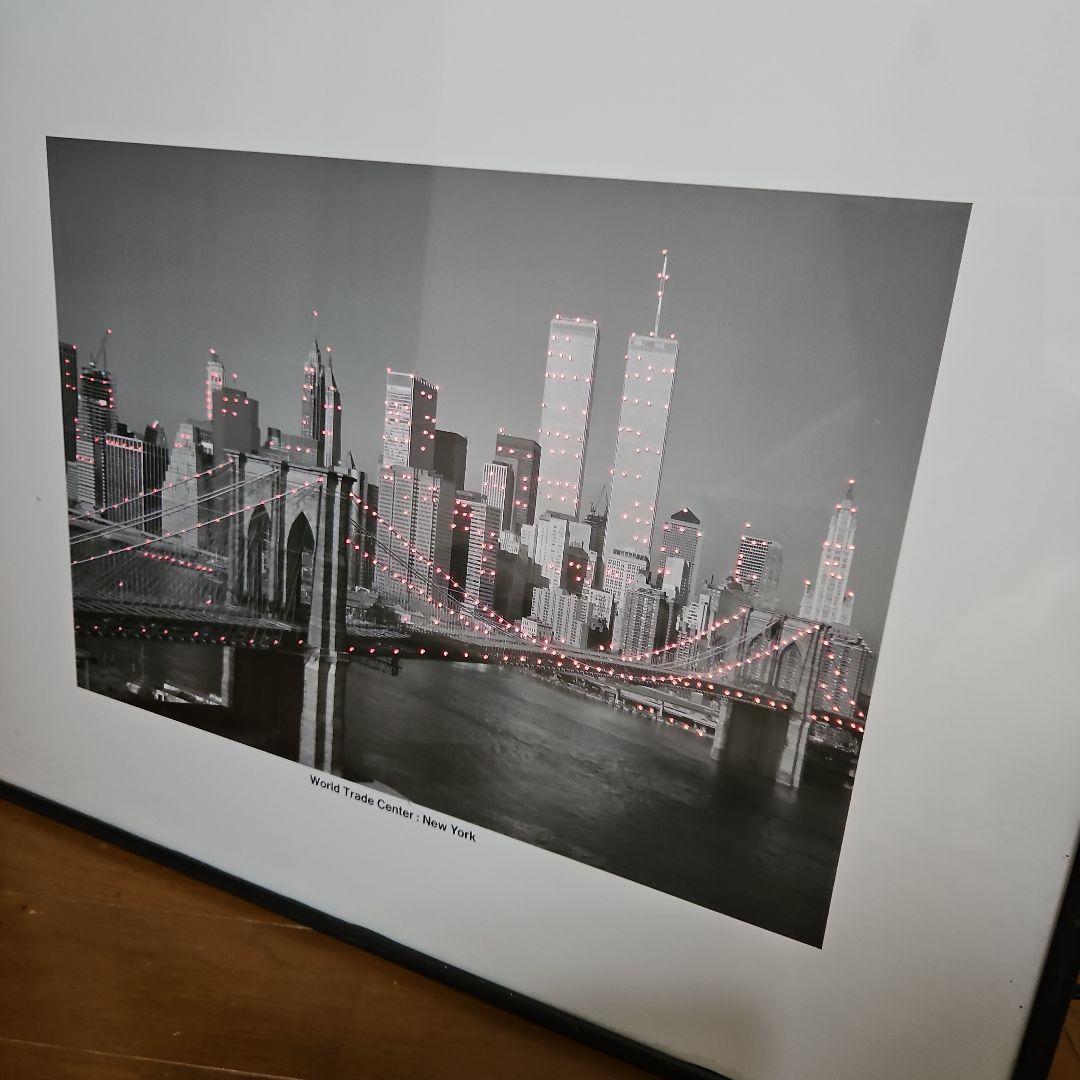 レトロ　光ファイバー　アートパネル　イルミネーション　ワールドトレードセンター