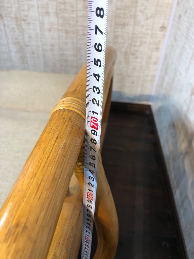 【手渡し価格】かわいい〜✨️　ラタンのソファ　 二人がけ♪　藤家具 古民具