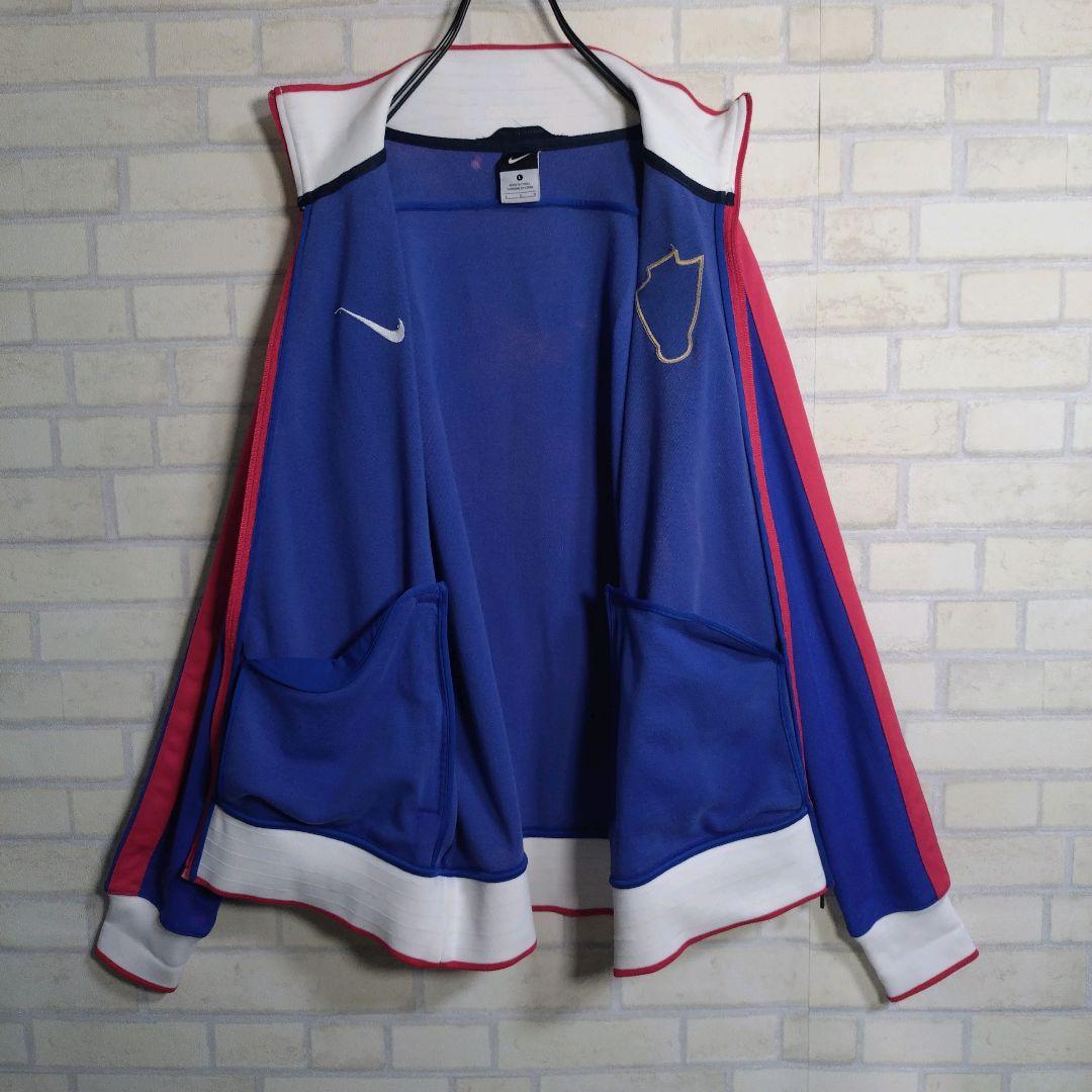 ナイキ★クロアチア代表 刺繍ロゴ エンブレムワッペン アンセムジャケット 青 L