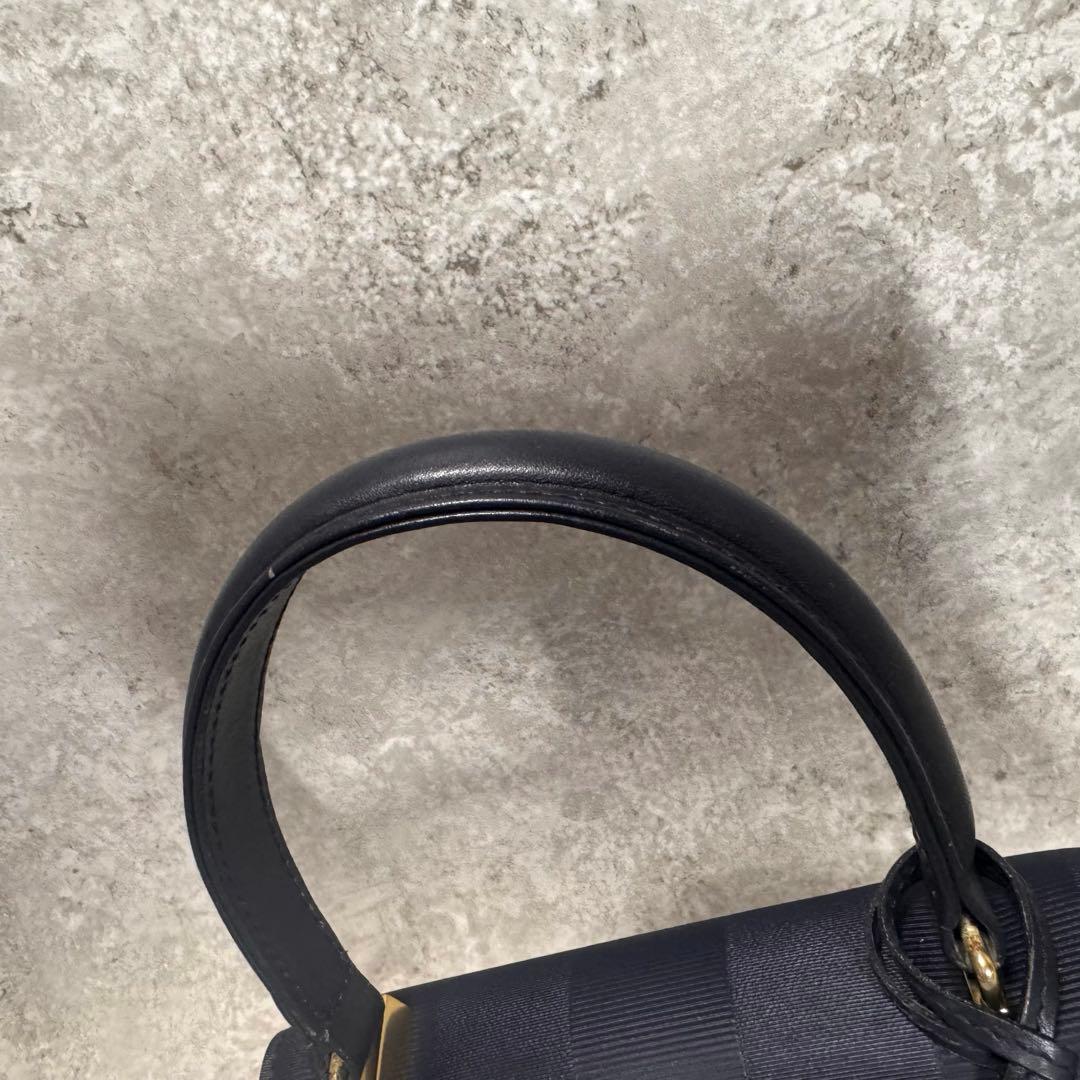 FENDI ペカン柄 ハンドバッグ ショルダーバッグ 2way ネイビー 鍵付き