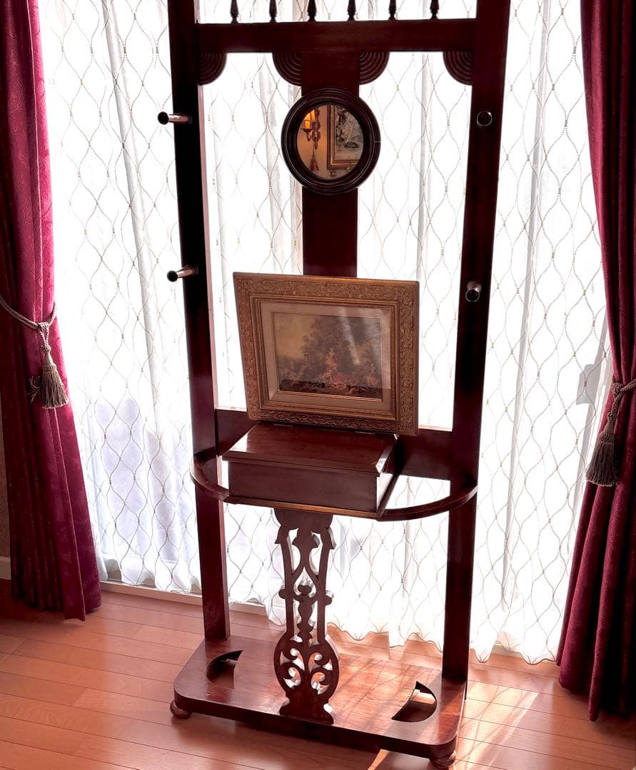 イギリス アンティーク ホールスタンド(西洋絵画はオマケ)