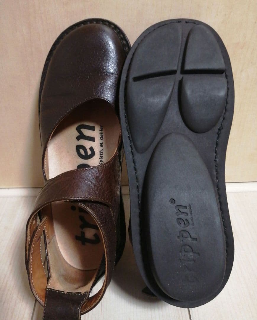 トリッペン　trippen vivienne レザー 37 ダークブラウン