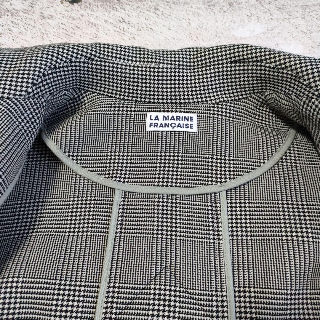 24AW LA MARINE FRANCAISE ウール混 リバーチェックコート