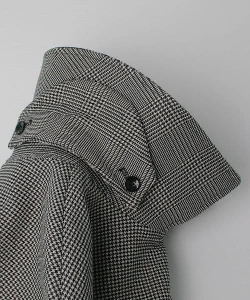 24AW LA MARINE FRANCAISE ウール混 リバーチェックコート